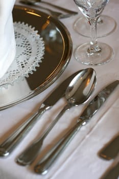 silverware on a table