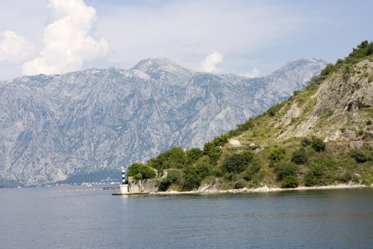 View on the sea coast in montenegro