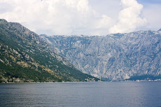 View on the sea coast in montenegro