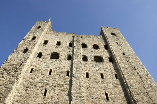 A view of Rochester Castle in Kent, England
