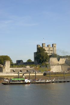 A View across the River Medway to Rochester Castle