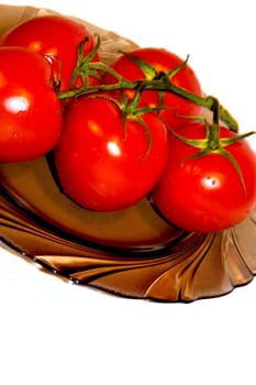 Tomato on plate