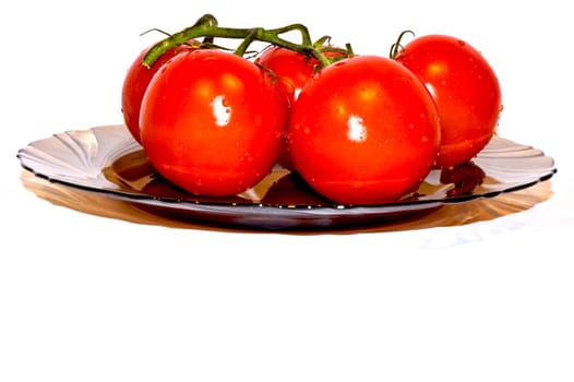 Tomato on plate