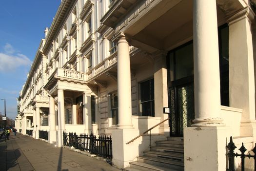 London. Mansions in a  Kensington. street