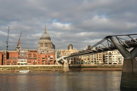 Millennium Bridge across the Thames in London