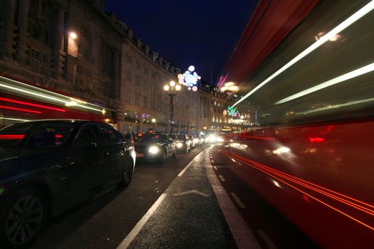 London: rush hour traffic in Regent Street