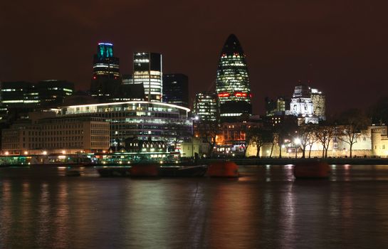 City of London at night