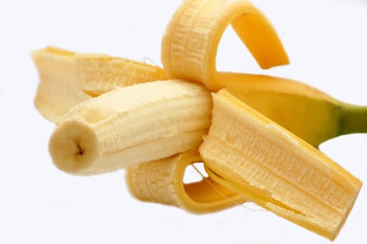 tasty banana isolated on the white background