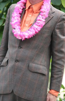 Amazing businessman on vacation