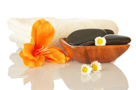 spa zen and wellness still life isolated on white background