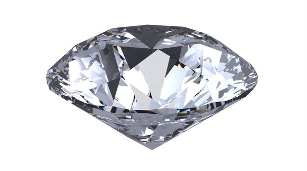 diamond gemstone, render,  isolated on white