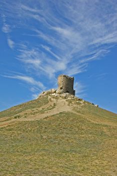 Genoese fortress view from Balaklava bay (Crimea)