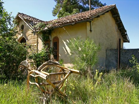 neglected cottage on the coast of Istra