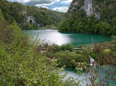 canyon in a national park "Plitvice lakes"