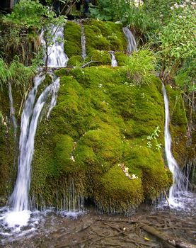 view of waterfalls in "Plitvice lakes" park