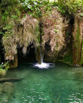 view of waterfalls in "Plitvice lakes" park