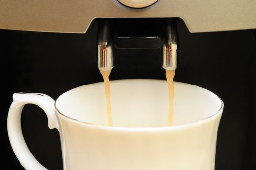 Close-up of the coffee machine