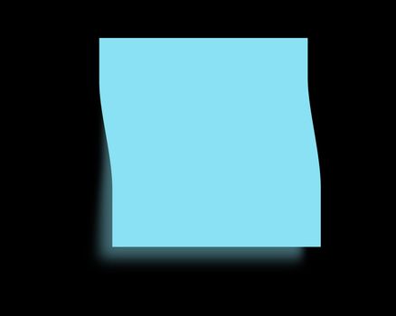 Post it Note Blue with copy space