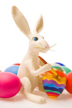 The whiteeaste rabbit paints egg
