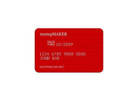 Digital Generic Credit Card high resolution 3d