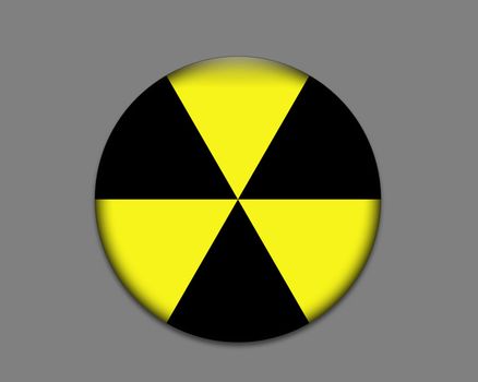 Radiation Icon in digital high resolution with copyspace