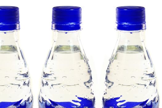 Bottle of mineral water in white background
