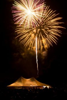 4th of July fireworks over San Jose, California