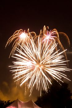 4th of July fireworks over San Jose, California