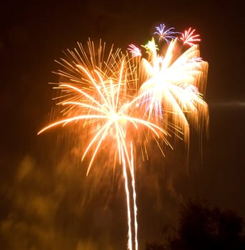 4th of July fireworks over San Jose, California