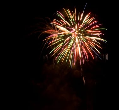 4th of July fireworks over San Jose, California