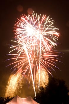 4th of July fireworks over San Jose, California