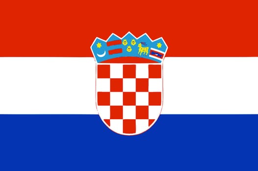 computer generated national flag of Croatia