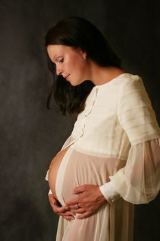 The pregnant woman on the seven month