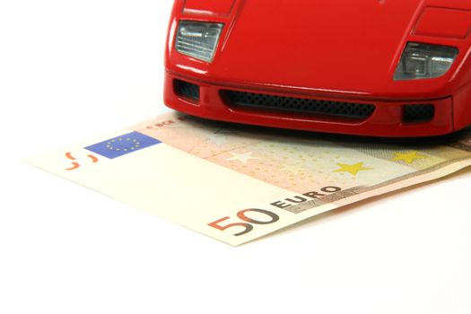 car expenses business and finance concepts on white background