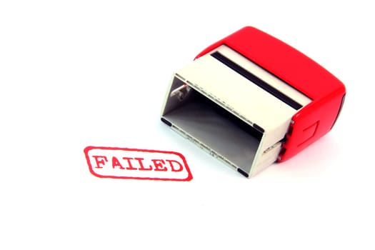failed rubber stamp isolated on white background business concepts