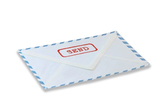 send mail message isolated on white background business concepts with clipping path