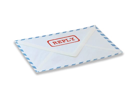 reply mail message isolated on white background business concepts with clipping path