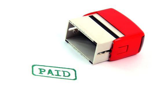 paid rubber stamp isolated on white background business concepts
