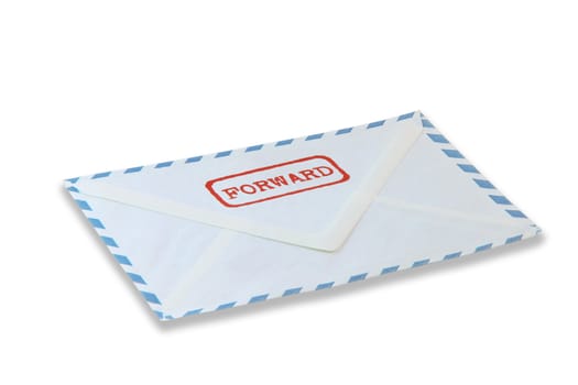 forward mail message isolated on white background business concepts with clipping path