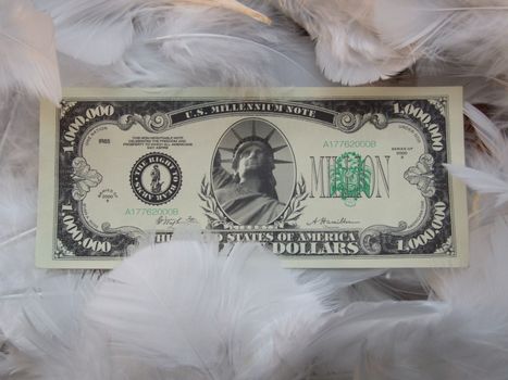 million dollar note on feather bed