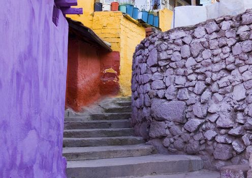 colorful alley in Ankara the capital city of Turkey