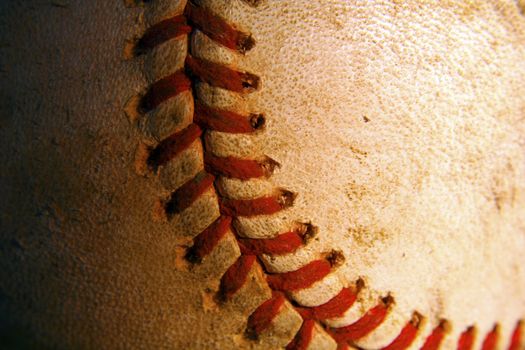 close up of a baseball
