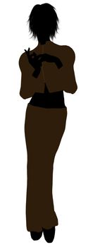 Female business executive silhouette on a white background