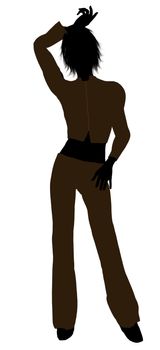 Female business executive silhouette on a white background