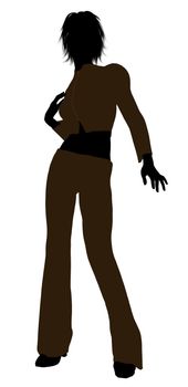 Female business executive silhouette on a white background