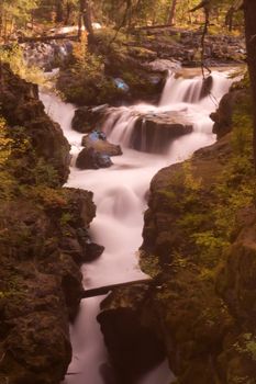 The Rogue River in the southwestern part of the U.S. state of Oregon flows from the Cascade Range to the Pacific Ocean.