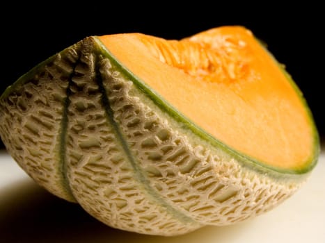 Close-up of a cut melon