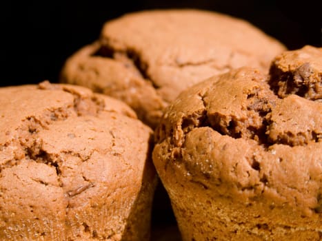 Close-up of homemade chocolate muffins