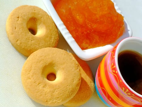 Close-up of a table ready for breakfast