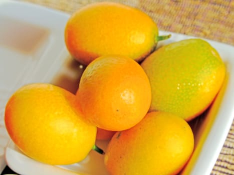 Close-up of fresh kumquats